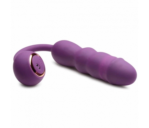 Thru Thumper Silicone Thrusting Device with Wireless Remote, Black