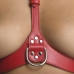 nsnovelties Chest Harness Red - Adjustable Vegan Leather Accessory