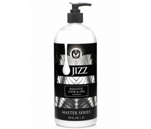 Jizz White Premium Water-Based Lubricant 1L - Creamy Texture, Unscented