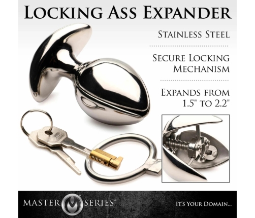Master Series Vault Stainless Expander Plug with Locking System, Silver