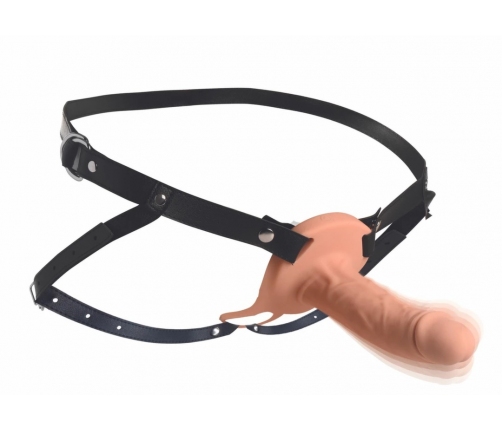 XR Brands Master Series Silicone Vibrating Intimate Extension Beige Adjustable