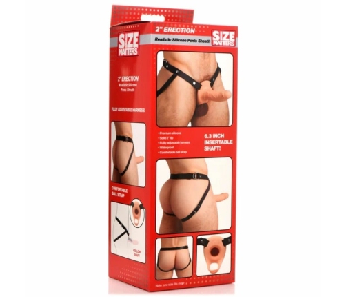 XR Brands Prowler Premium Silicone Extension Sheath with Harness, Adjustable Fit