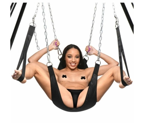 Sportsheets Nylon Support Sling Black - Adjustable Comfort Harness 300kg