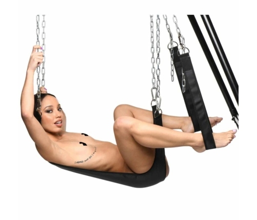 Sportsheets Nylon Support Sling Black - Adjustable Comfort Harness 300kg