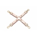 XR Brands Kitty Pink Bondage Set Vegan Leather Gold Accents Adjustable
