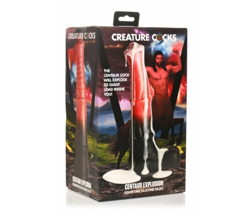 XR Brands Centaur Intimate Silicone Machine Black/Red 100ml with Suction Cup