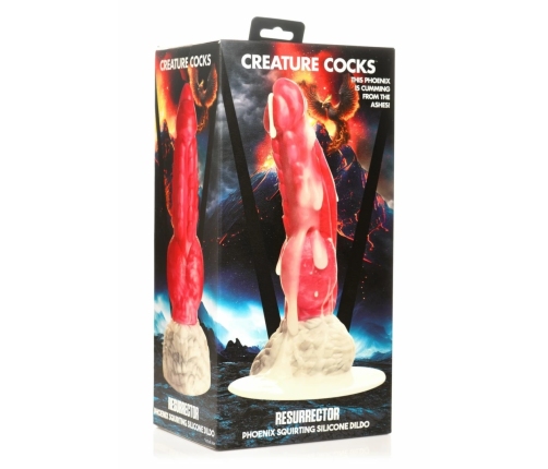 XR Brands Resurrector Phoenix Silicone Intimate Device Red/White 22cm