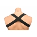 XR Brands Chest Harness & Arm Bands Black Adjustable Set 89-102cm