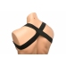 XR Brands Chest Harness & Arm Bands Black Adjustable Set 89-102cm