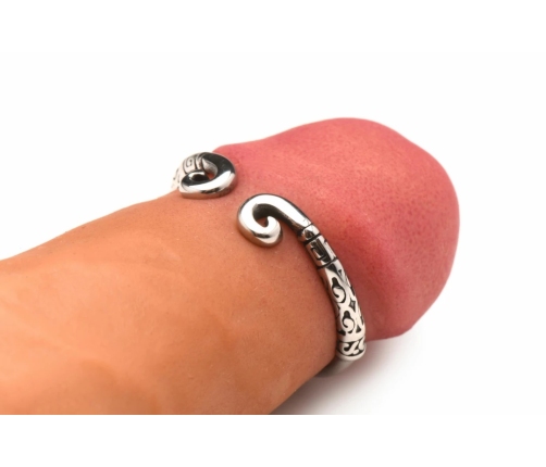 XR Brands Stainless Steel Glans Ring Silver - Precision Comfort Fit