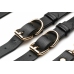 XR Brands Temptress Thigh Harness Black - Adjustable Vegan Leather Set