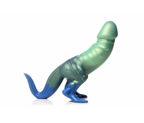 XR Brands Jurassic Series Silicone Prehistoric Model Green-Blue L