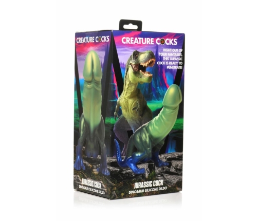 XR Brands Jurassic Series Silicone Prehistoric Model Green-Blue L