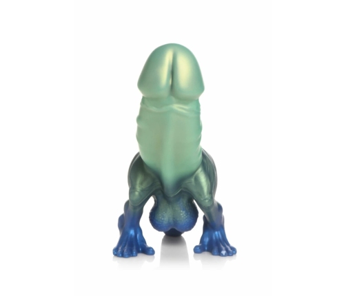XR Brands Jurassic Series Silicone Prehistoric Model Green-Blue L