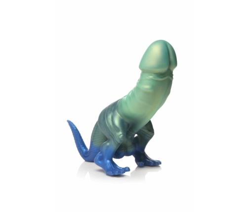 XR Brands Jurassic Series Silicone Prehistoric Model Green-Blue L