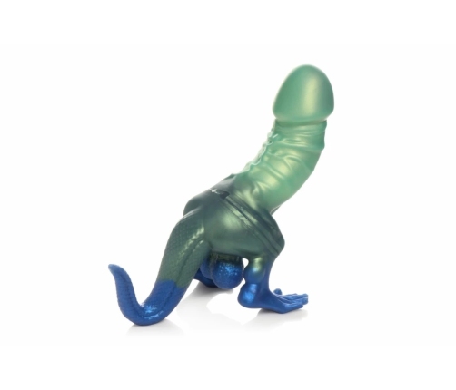 XR Brands Jurassic Series Silicone Prehistoric Model Green-Blue L