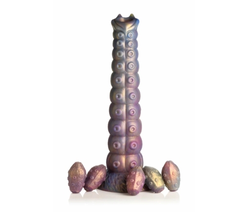 XR Brands Deep Invader Silicone Tentacle with Removable Eggs, Multicolor