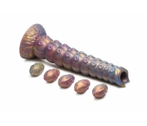 XR Brands Deep Invader Silicone Tentacle with Removable Eggs, Multicolor