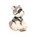 XR Brands Max Plush Dog Grey & White with Harness and Leash Set