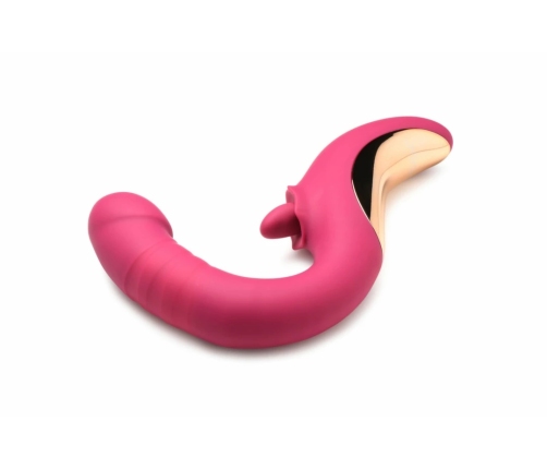 XR Brands Tease & Please Dual-Motion Pink Intimate Device, USB, Silicone