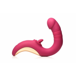 XR Brands Tease & Please Dual-Motion Pink Intimate Device, USB, Silicone