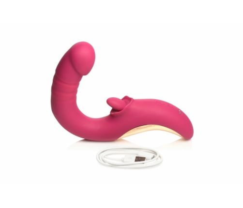 XR Brands Tease & Please Dual-Motion Pink Intimate Device, USB, Silicone