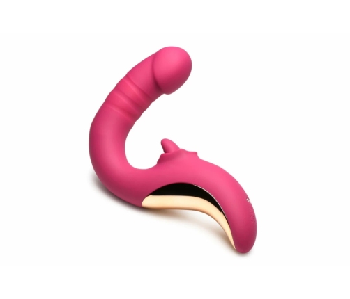 XR Brands Tease & Please Dual-Motion Pink Intimate Device, USB, Silicone