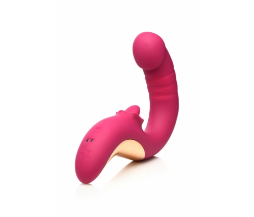 XR Brands Tease & Please Dual-Motion Pink Intimate Device, USB, Silicone