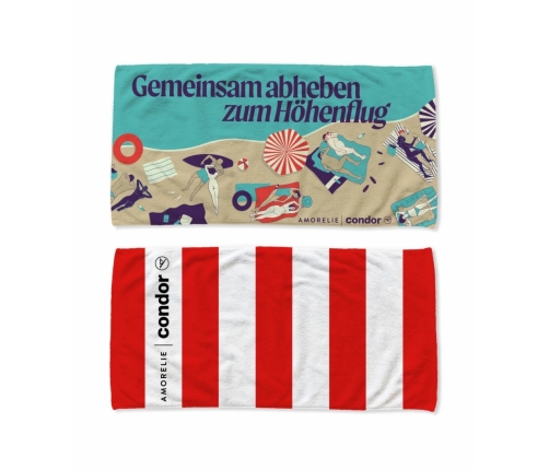 Amorelie Condor Soft Microfiber Towel - Quick-Dry, Grey, 100x50cm