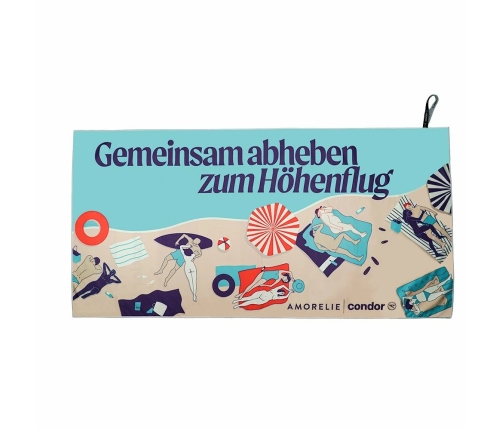 Amorelie Condor Soft Microfiber Towel - Quick-Dry, Grey, 100x50cm