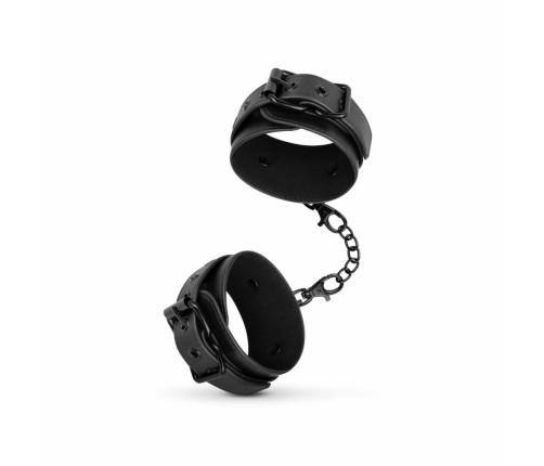 SINNER GEAR Faux Leather Adjustable Handcuffs Black 18-28cm