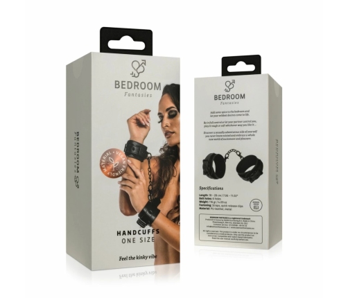SINNER GEAR Faux Leather Adjustable Handcuffs Black 18-28cm