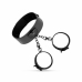 EasyToys Adjustable Faux Leather Collar & Wrist Restraints Set Black