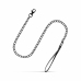 EasyToys Faux Leather Adjustable Collar with Metal Chain Leash 47cm