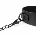 EasyToys Faux Leather Adjustable Collar with Metal Chain Leash 47cm