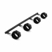 Ouch! Adjustable Spreader Bar Black - Anodized Aluminum, 41-62 cm