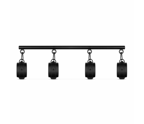 Ouch! Adjustable Spreader Bar Black - Anodized Aluminum, 41-62 cm