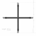 EasyToys Adjustable Restraint Cross Bar with Synthetic Leather Cuffs Black