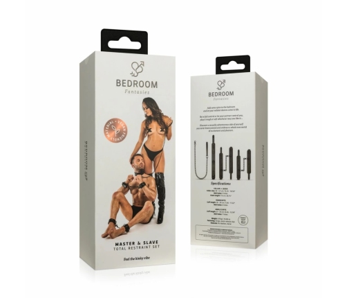 EasyToys Total Restraint Set Black - Adjustable Synthetic Leather Kit