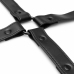 Ouch! Adjustable Faux Leather Hogtie Restraint Set, Black, Universal Size