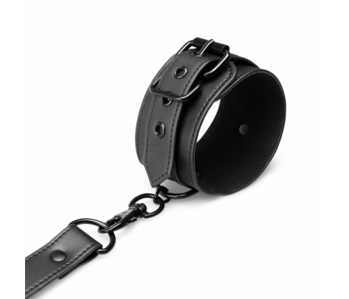 Ouch! Adjustable Faux Leather Hogtie Restraint Set, Black, Universal Size