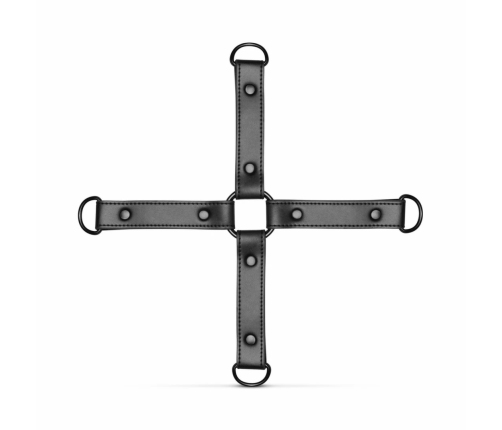 Ouch! Adjustable Faux Leather Hogtie Restraint Set, Black, Universal Size