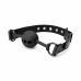 EasyToys Breathable Silicone Ball Gag Black - Adjustable Comfort Fit 4.1cm