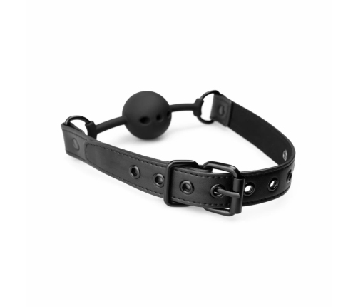 EasyToys Breathable Silicone Ball Gag Black - Adjustable Comfort Fit 4.1cm