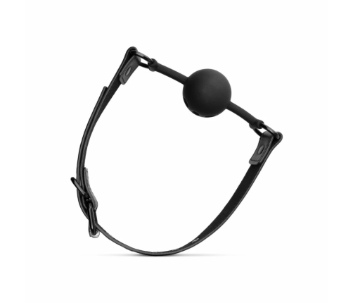 EasyToys Breathable Silicone Ball Gag Black - Adjustable Comfort Fit 4.1cm