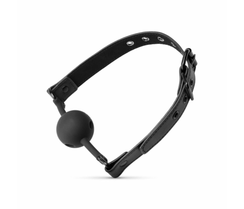 EasyToys Breathable Silicone Ball Gag Black - Adjustable Comfort Fit 4.1cm