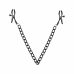 EasyToys Adjustable Nipple Clamps Black with Metal Chain System