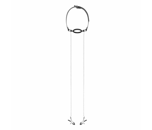 EasyToys Adjustable Silicone Gag Ring & Pressure-Control Clamp Set 5cm