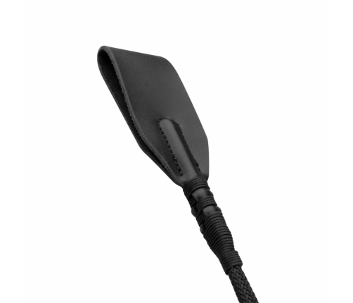 Rimba Faux Leather Crop Whip Black - Durable Handle, Compact Design