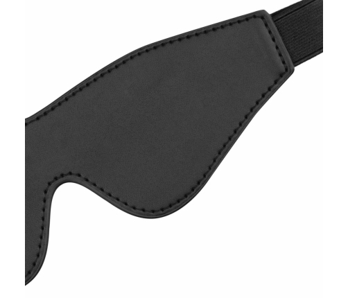 EasyToys Faux Leather Eye Mask Black Comfortable Adjustable Strap